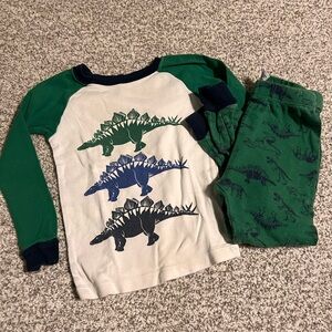 Wonder Nation Green and White Dinosaur Pajama Set